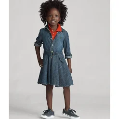 Denim Shirt Dress 2-6x