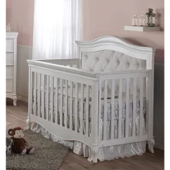 Diamante Convertible Crib - Vintage White