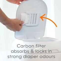 Diaper Genie Patinum Pail - White (18 bags)