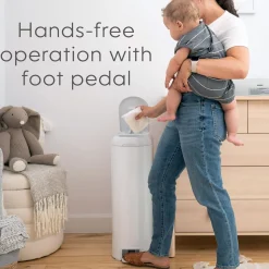 Diaper Genie Patinum Pail - White (18 bags)