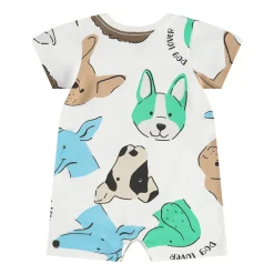 Dogs White Romper 3-18m