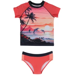 Dolphins Uv 2pc Swimsuit 2-14