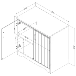 2-Door Storage Cabinet - Farnel Pure White
