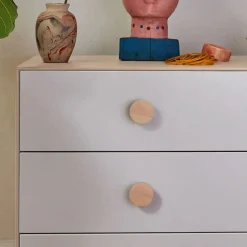 Dot 6 Drawer Dresser - Whte/ Natural