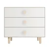 Dot 3 Drawer Dresser Whte/ Natural