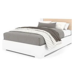 Double Bed - White Natural
