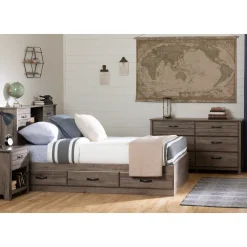 Double Bed and Headboard Set - Ulysses Fall Oak