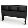 Double Bookcase Headboard Spark - Pure Black