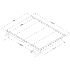 Double Platform Bed - Step One Black