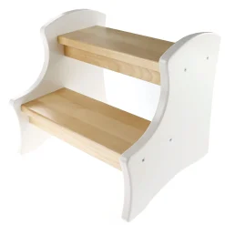 Double-up Step Stool - White Natural