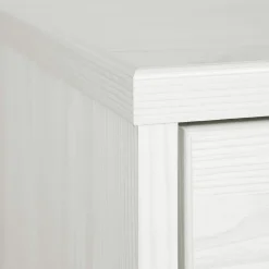 4-Drawer Chest - Arlen White Pine and Black Matte