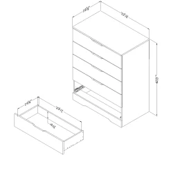 5-Drawer Chest - Holland Natural Walnut