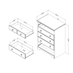 5-Drawer Chest - Summer Breeze Blueberry