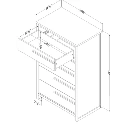 5-Drawer Chest - Tao Gray Oak