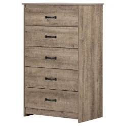 5-Drawer Chest - Tassio Weathered Oak