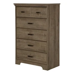 5-Drawer Chest - Versa Weathered Oak