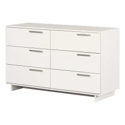 6-Drawer Double Dresser - Cavalleri Pure White