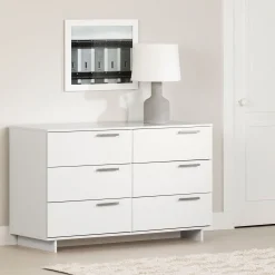 6-Drawer Double Dresser - Cavalleri Pure White