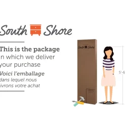 7-Drawer Double Dresser - Flam Natural Walnut and Matte Black