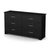 6-Drawer Double Dresser - Fusion Pure Black