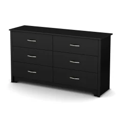 6-Drawer Double Dresser - Fusion Pure Black