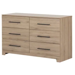 6-Drawer Double Dresser - Primo Rustic Oak