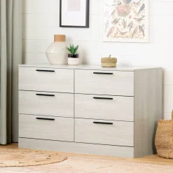 6-Drawer Double Dresser - Step One Essential Winter Oak