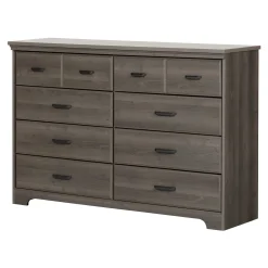 8-Drawer Double Dresser - Versa Gray Maple