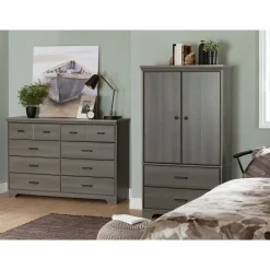 8-Drawer Double Dresser - Versa Gray Maple