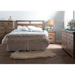 6-Drawer Double Dresser - Versa Weathered Oak