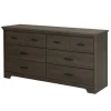 6-Drawer Double Dresser - Versa Gray Maple