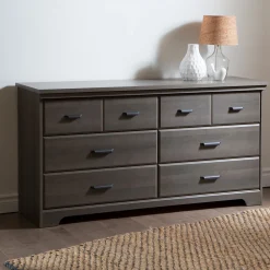 6-Drawer Double Dresser - Versa Gray Maple