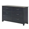 6-Drawer Double Dresser Ulysses - Blueberry