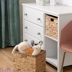 3-Drawer Dresser with Baskets - Balka Pure White