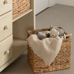 3-Drawer Dresser with Baskets - Cotton Candy Bleached Oak