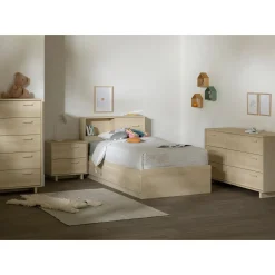 3-Drawer Mates Bed - Noah Bleached Oak