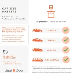 1-Drawer Nightstand - Arlen White Pine and Black Matte