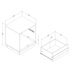 1-Drawer Nightstand - August Bleached Oak