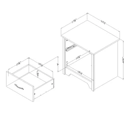 1-Drawer Nightstand - Fusion Pure Black