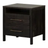 2-Drawer Nightstand - Gravity Rubbed Black