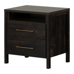 2-Drawer Nightstand - Gravity Rubbed Black