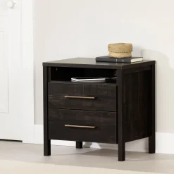 2-Drawer Nightstand - Gravity Rubbed Black