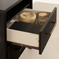 2-Drawer Nightstand - Gravity Rubbed Black