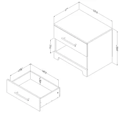 1-Drawer Nightstand - Primo Rustic Oak