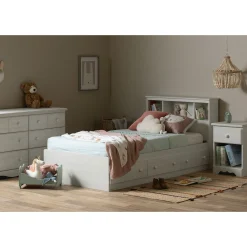 1-Drawer Nightstand Summer Breeze - White Pine