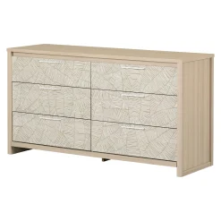 6-Drawers Dresser - - Munich Soft Elm and White