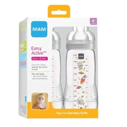 Easy Active Bottle 4m+ 11oz 2-Pack - Grey