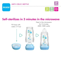 Easy Start Anti-Colic Baby 9oz Bottle Set of 2 - Blue