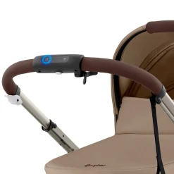 eGazelle S Electronic Assist Stroller - Taupe Frame with Almond Beige Seat