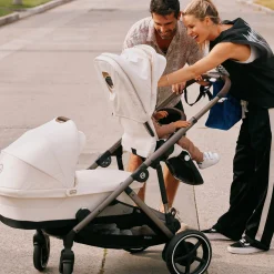 eGazelle S Electronic Assist Stroller - Silver Frame with Moon Black Seat